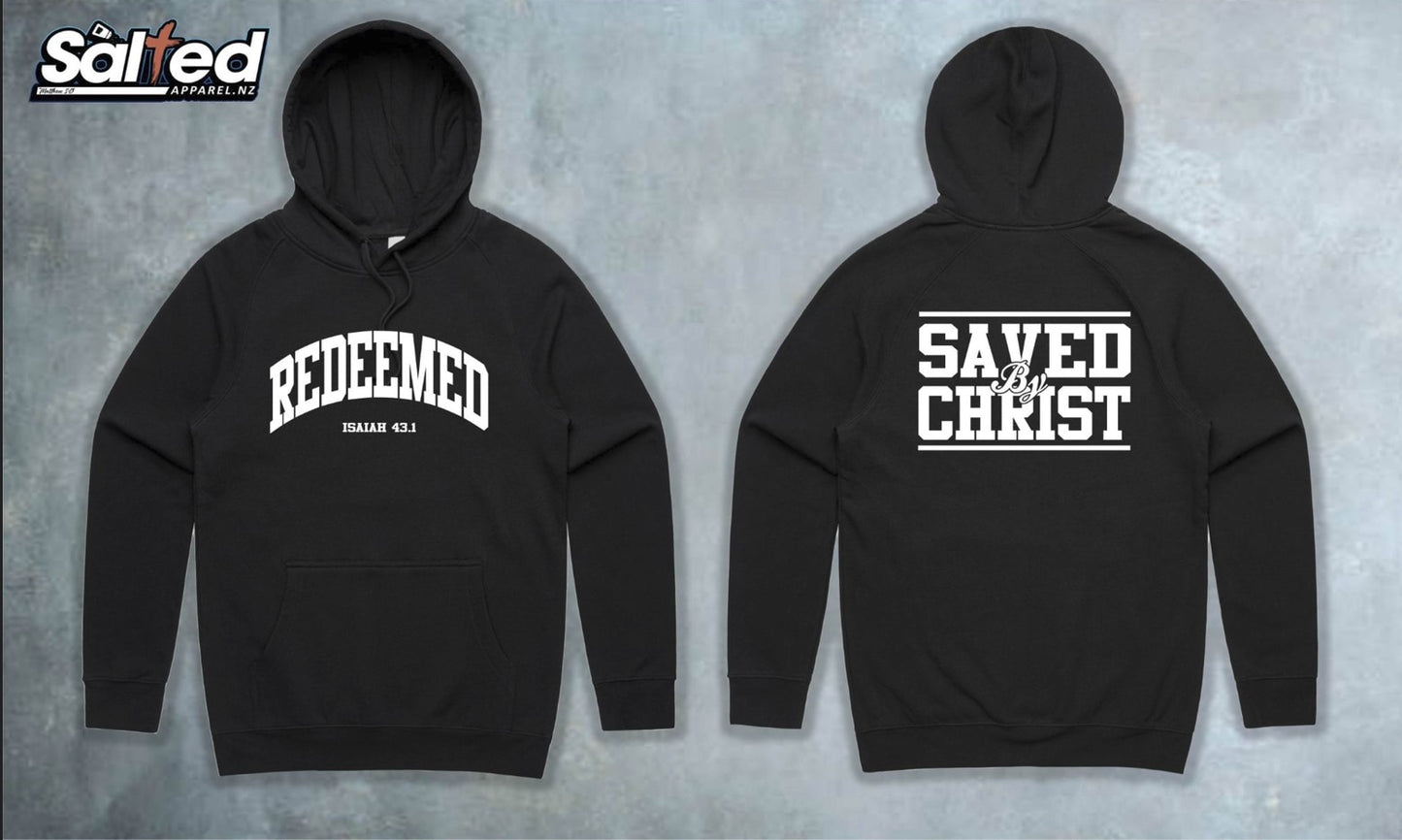 Redeemed/Saved By Christ Hoodie - Black