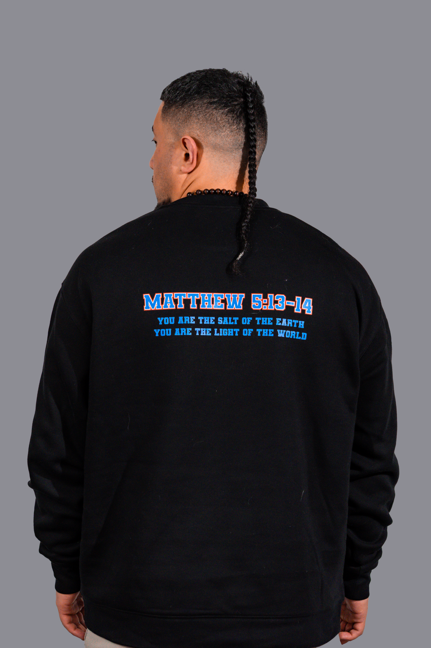 SALT N LIGHT CREW NECK - Black with Blue Font