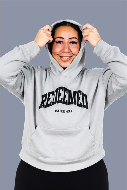 Redeemed/Saved By Christ Hoodie - STORM